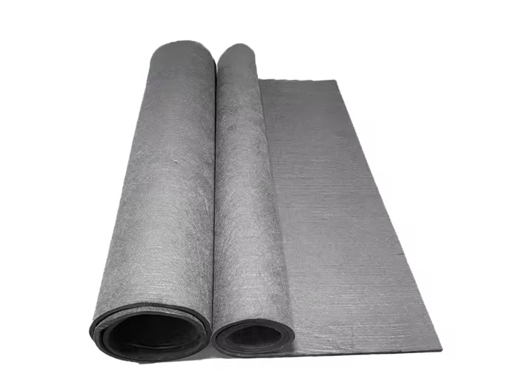 Rayon graphite felt